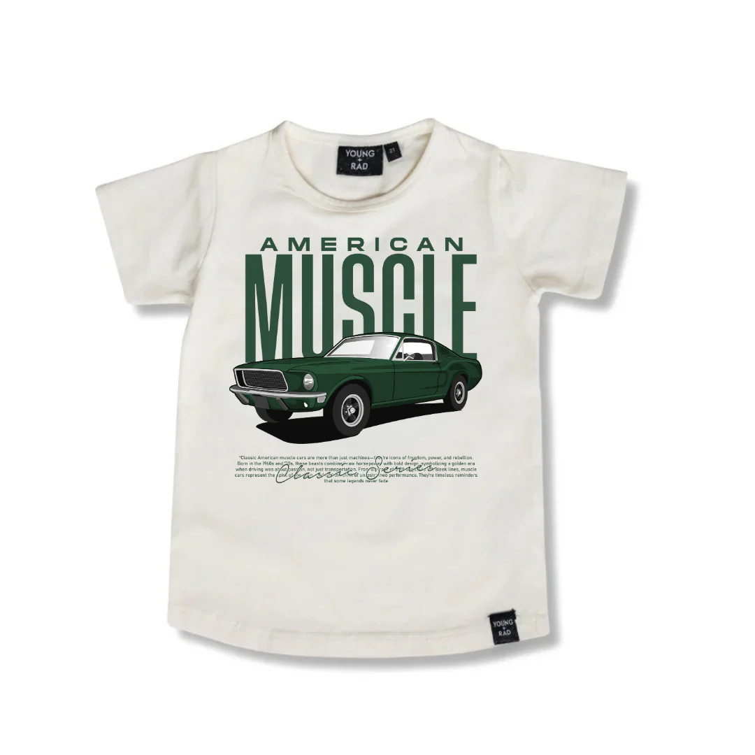AMERICAN MUSCLE CAR ACID WASH TEE | Young and Rad