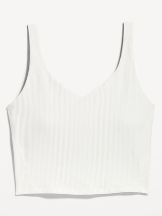 Light Support PowerSoft Rib Longline Sports Bra | Old Navy (US)