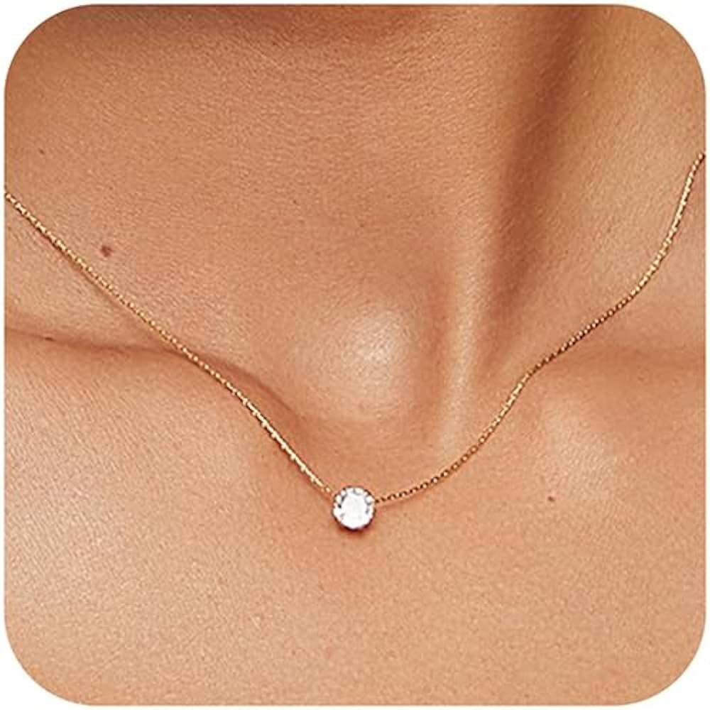 Gold Necklace for Women Trendy, 18k Gold Plated Chain Choker Necklaces, Simple Gold Fashion Neckl... | Amazon (US)
