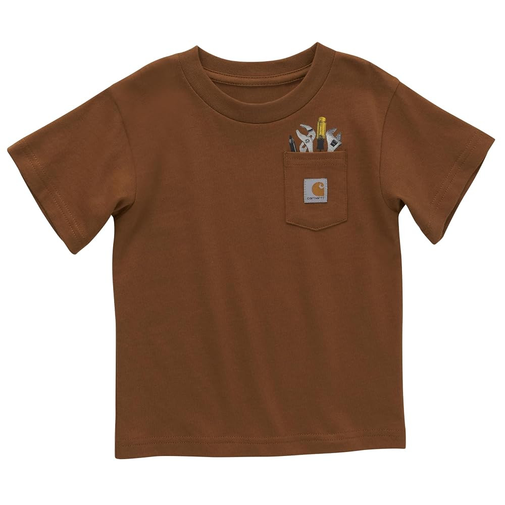 Carhartt Kid's CA6509 Short-Sleeve Tool Pocket T-Shirt - Boys | Amazon (US)