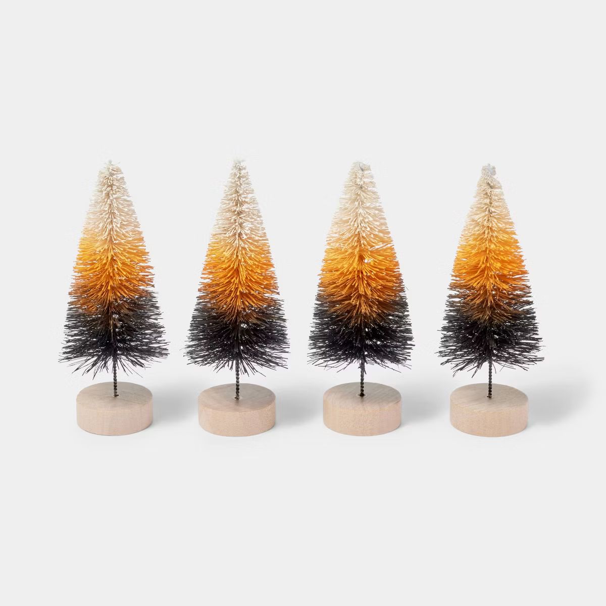 4pk Candy Corn Bottle Brush Tree Halloween Decorative Figurine - Hyde & EEK! Boutique™ | Target