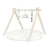B. toys – Wooden Baby Play Gym – Activity Mat – Starry Sky – 3 Hanging Sensory Toys – Organic Cotton | Amazon (US)
