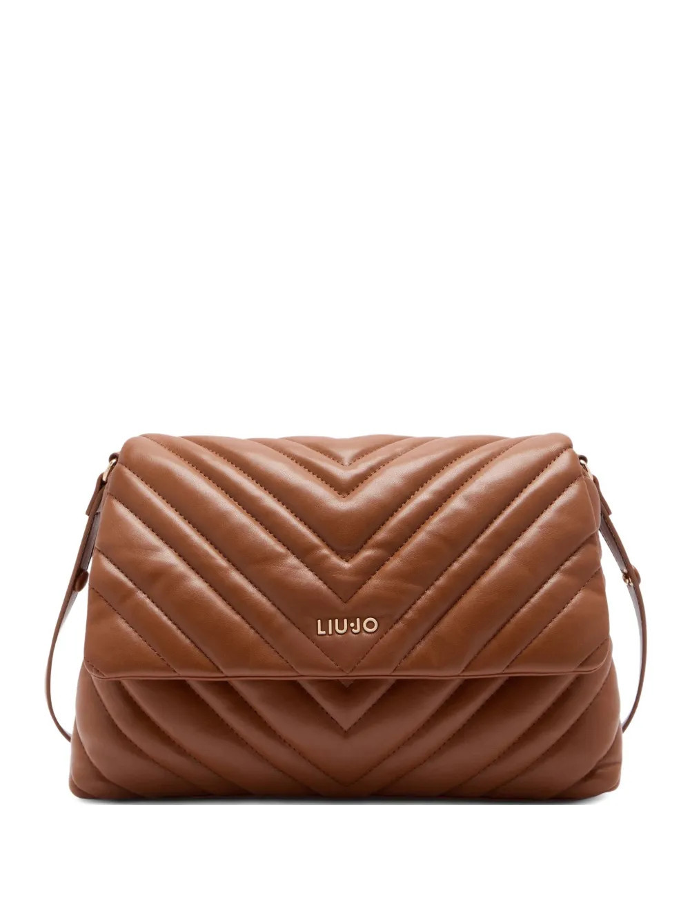 LIU JO quilted-chevron shoulder bag - Brown | Farfetch Global