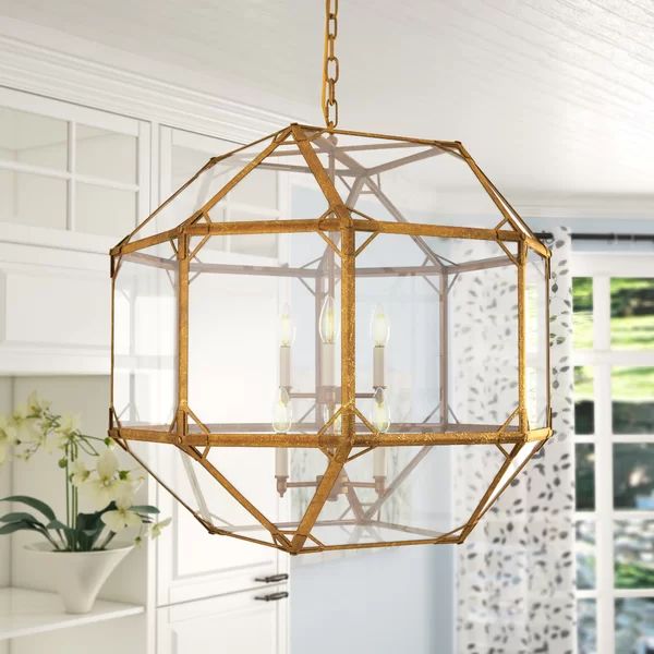 Collins 6 - Light Lantern Geometric Chandelier | Wayfair North America