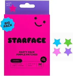 Starface Party Pack Big Pack Hydro-Stars, Colorful Hydrocolloid Pimple Patches, Absorb Fluid and ... | Amazon (US)