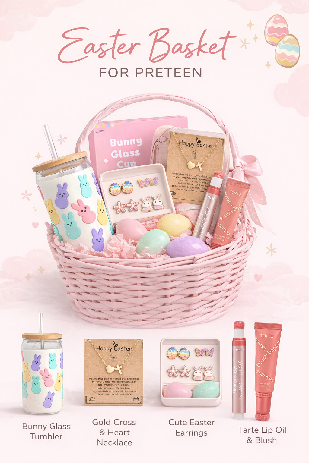 Preteen Easter basket inspiration 🐰 I added a cute tumbler, jewelry, earrings, and a couple fun beauty favorites. These are the kinds of little gifts that feel special but still practical enough to use every day.

#LTKFinds #LTKGiftGuide #EasterBasketIdeas #PreteenGiftIdeas #EasterGifts #MomFinds #LTKKids #EasterBasket 

 #LTKmomlife #LTKSeasonal #LTKKids