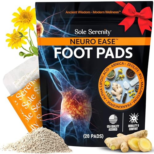 Sole Serenity NeuroEase Foot Pads for NerveHealth Support, B12, Alpha Lipoic Acid, Magnesium, Frankincense, Arnica and Zeolite for Back,Hands,LegandFeet | Amazon (US)