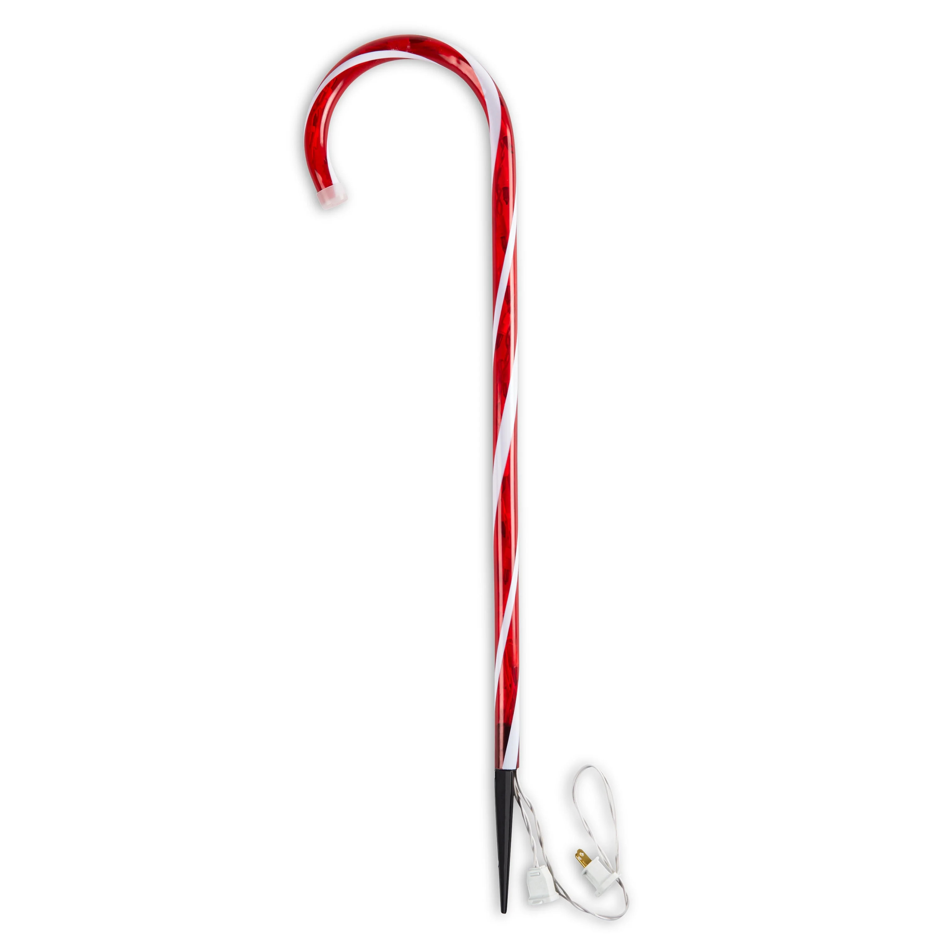 Light-up Candy Cane Outdoor Decoration Red, 26 in, by Holiday Time - Walmart.com | Walmart (US)