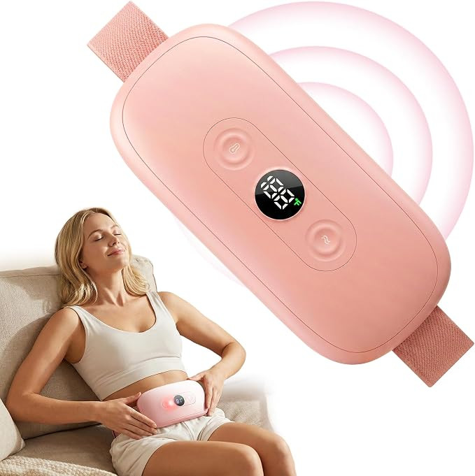Portable Heating Pad for Period Cramps, Cordless Menstrual Heating Pad for Women with 6 Heat & 6 ... | Amazon (US)