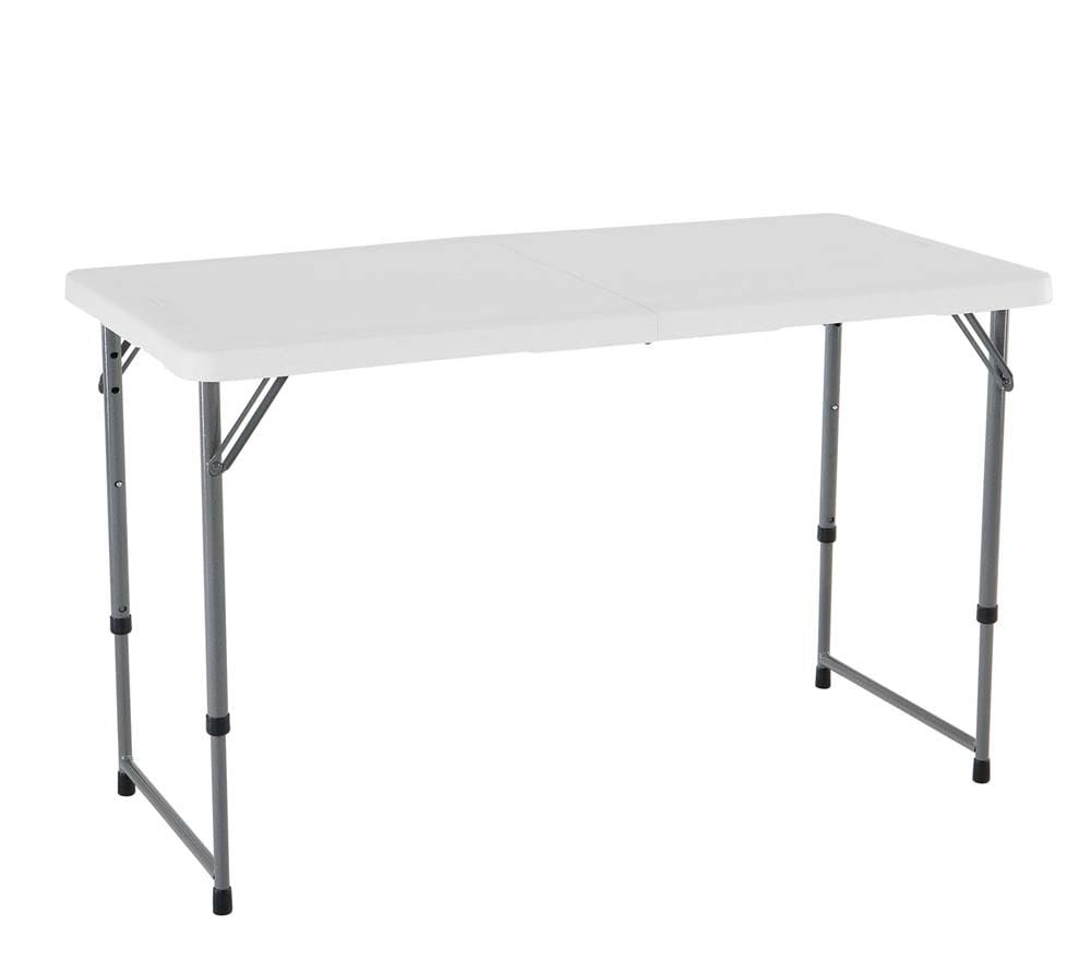 Lifetime Fold-in-Half Adjustable Folding Table, 4 Foot | Amazon (US)