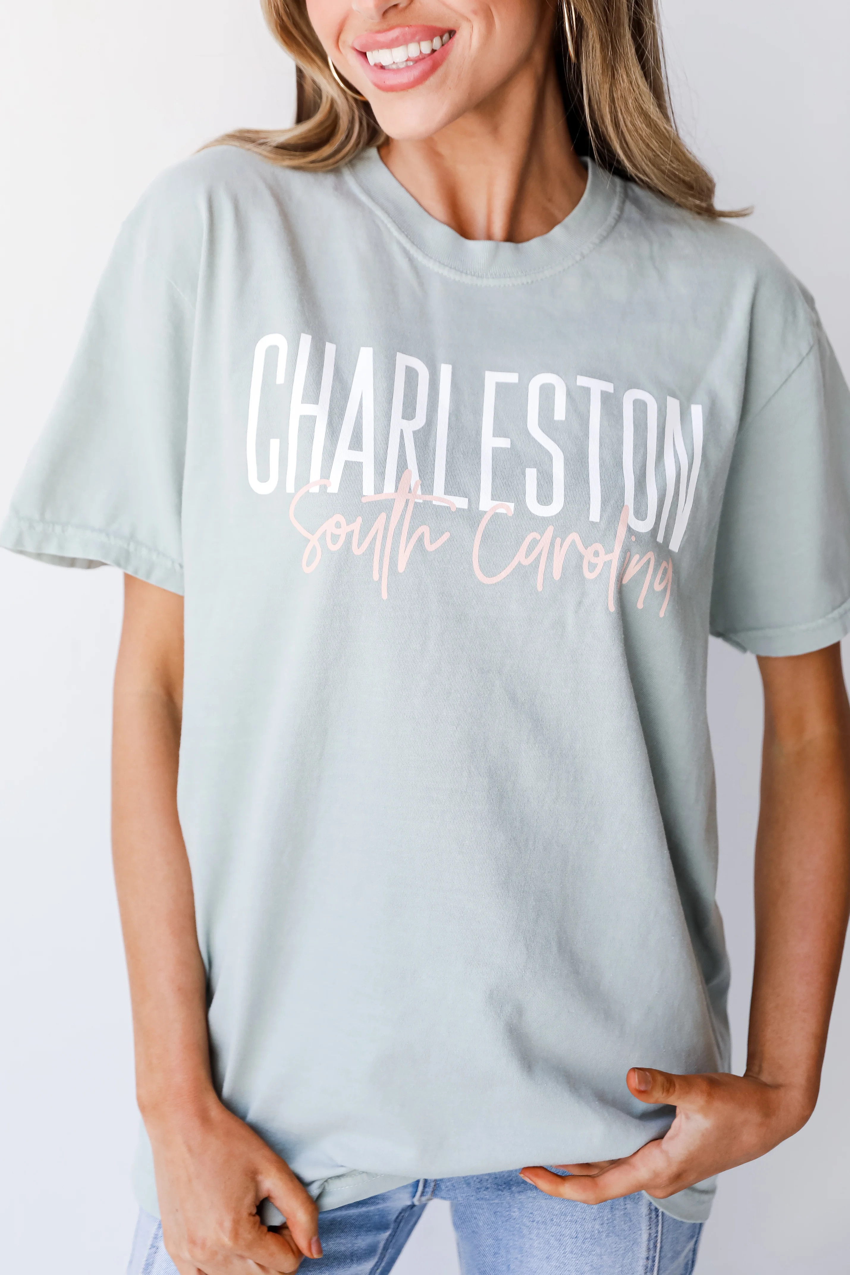 Sage Charleston South Carolina Script Tee | DU Exclusives | Dress Up | Dress Up