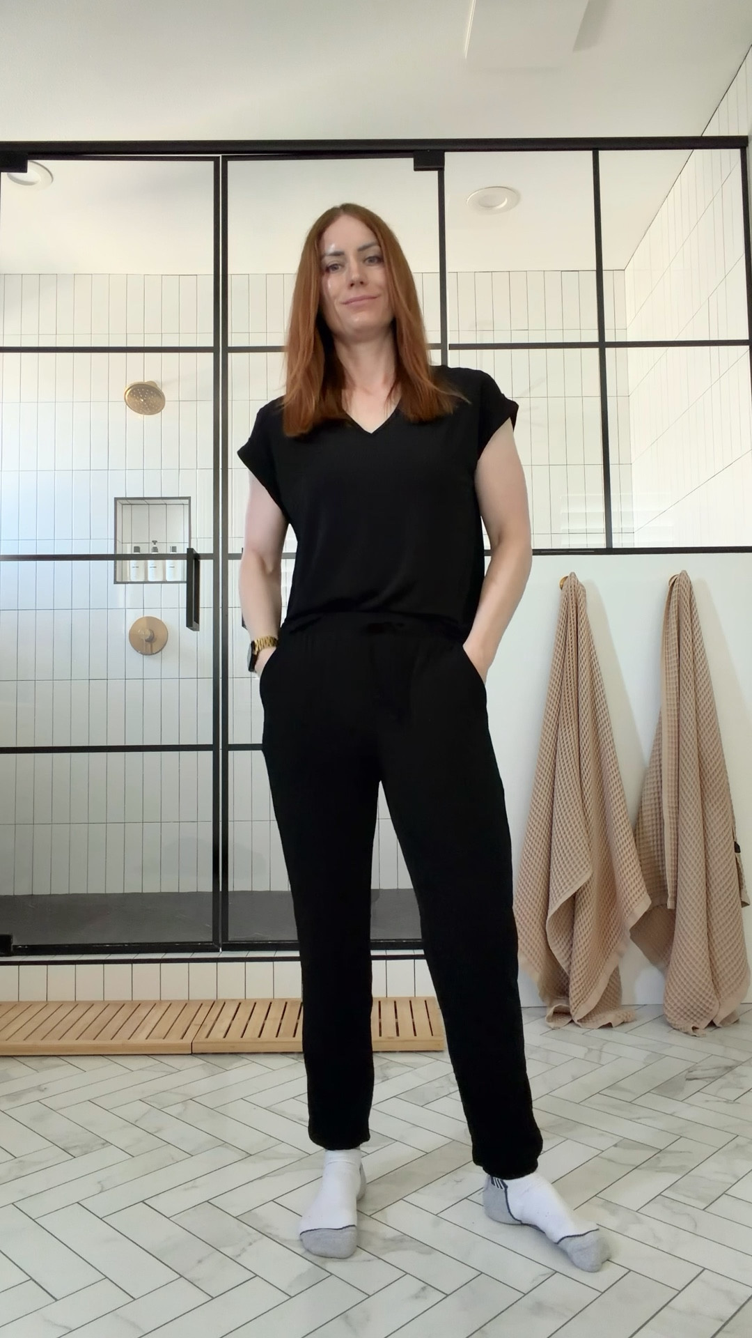 @modestshoppin  Cute, comfy matching joggers and blouse set! Save 30% when bought as a set! #ad 

#LTKActive #LTKSaleAlert