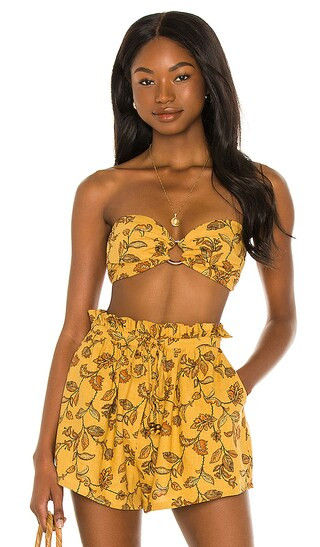 x Sofia Richie Madrid Top in Yellow Vine Floral | Revolve Clothing (Global)