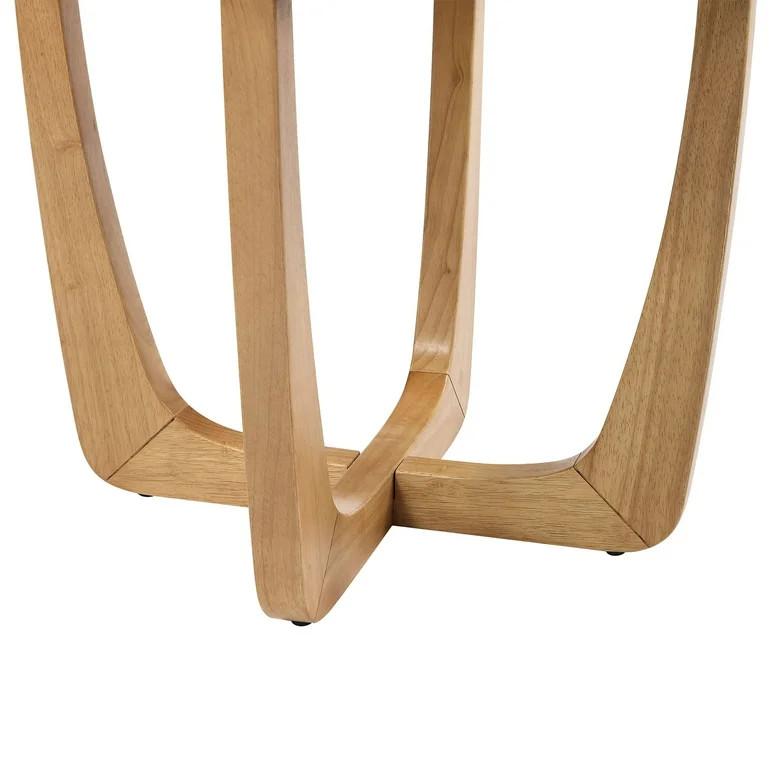 Beautiful Rattan & Glass Side Table with Solid Wood Frame by Drew Barrymore, Warm Honey Finish | Walmart (US)