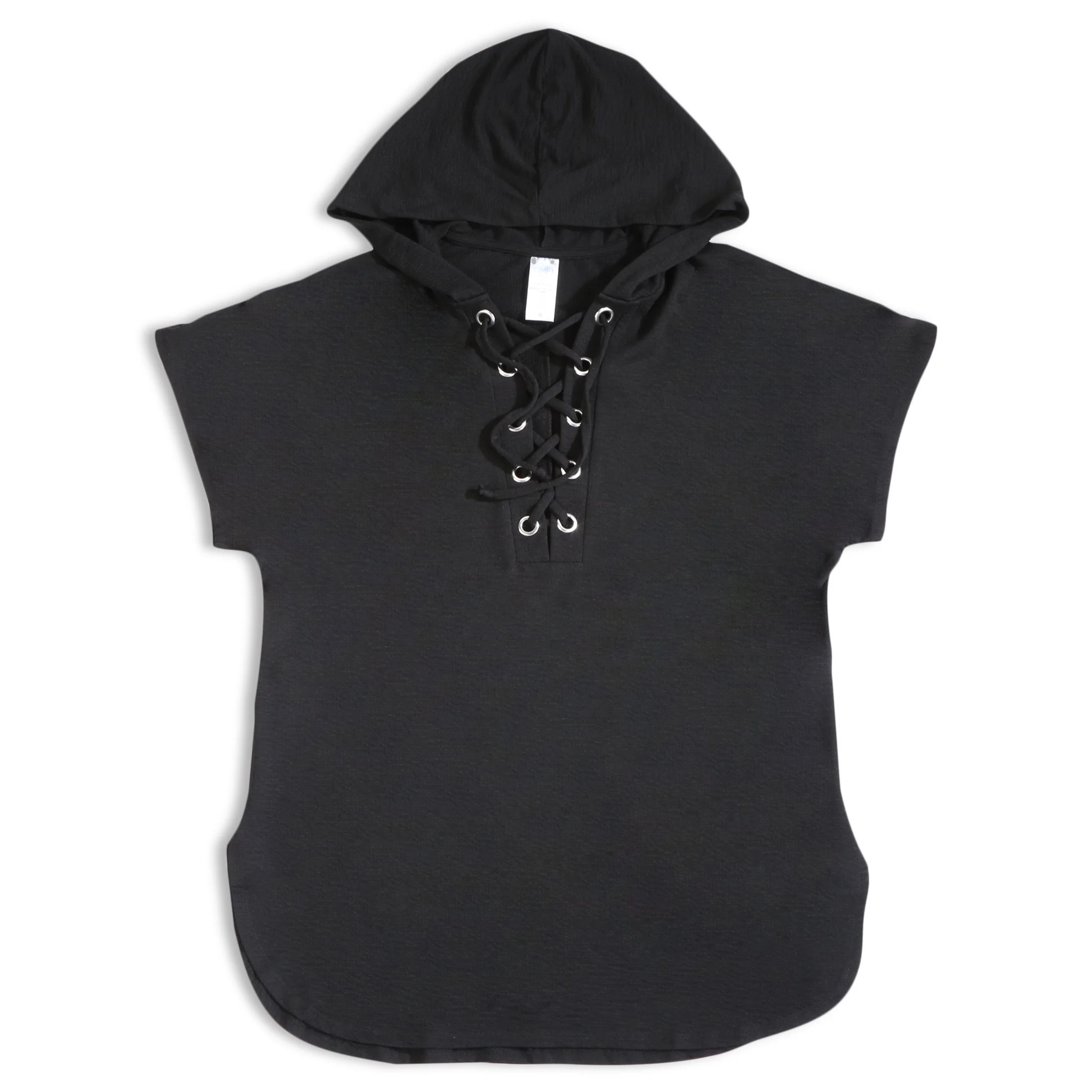 Time and Tru Women's and Plus Hooded Lace Up Cover Up | Walmart (US)