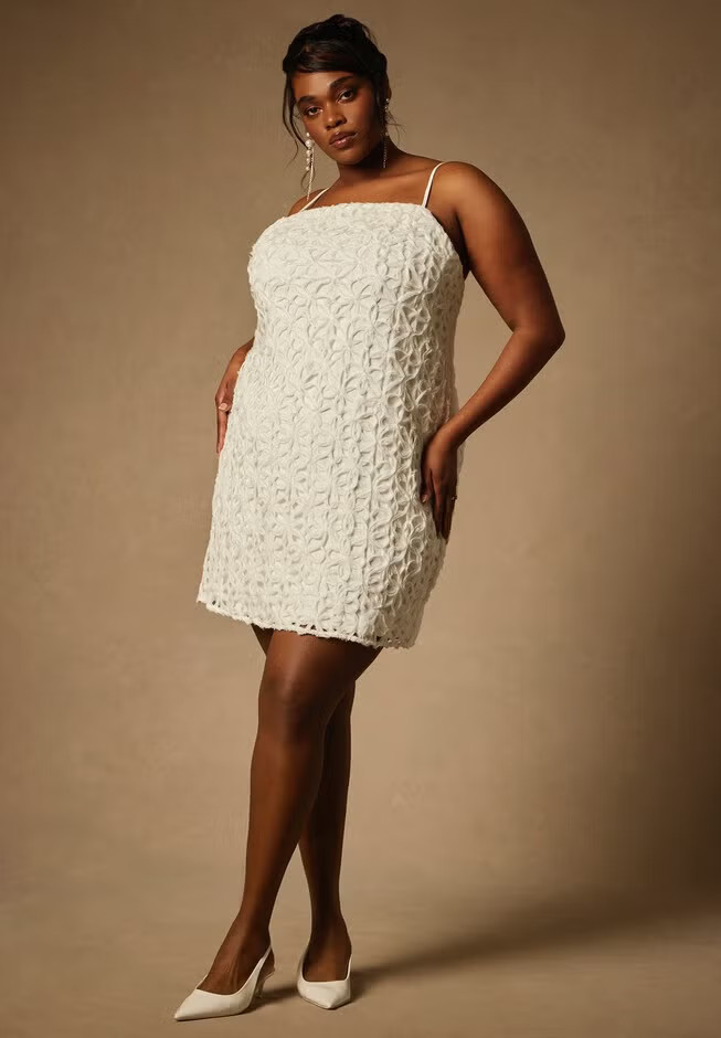 Bridal by ELOQUII Textural Shift Dress | Eloquii