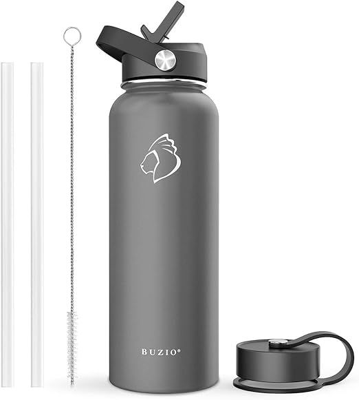 BUZIO Stainless Steel Water Bottle (Cold for 48 Hrs, Hot for 24 Hrs), 40 oz Vacuum Insulated Wate... | Amazon (US)