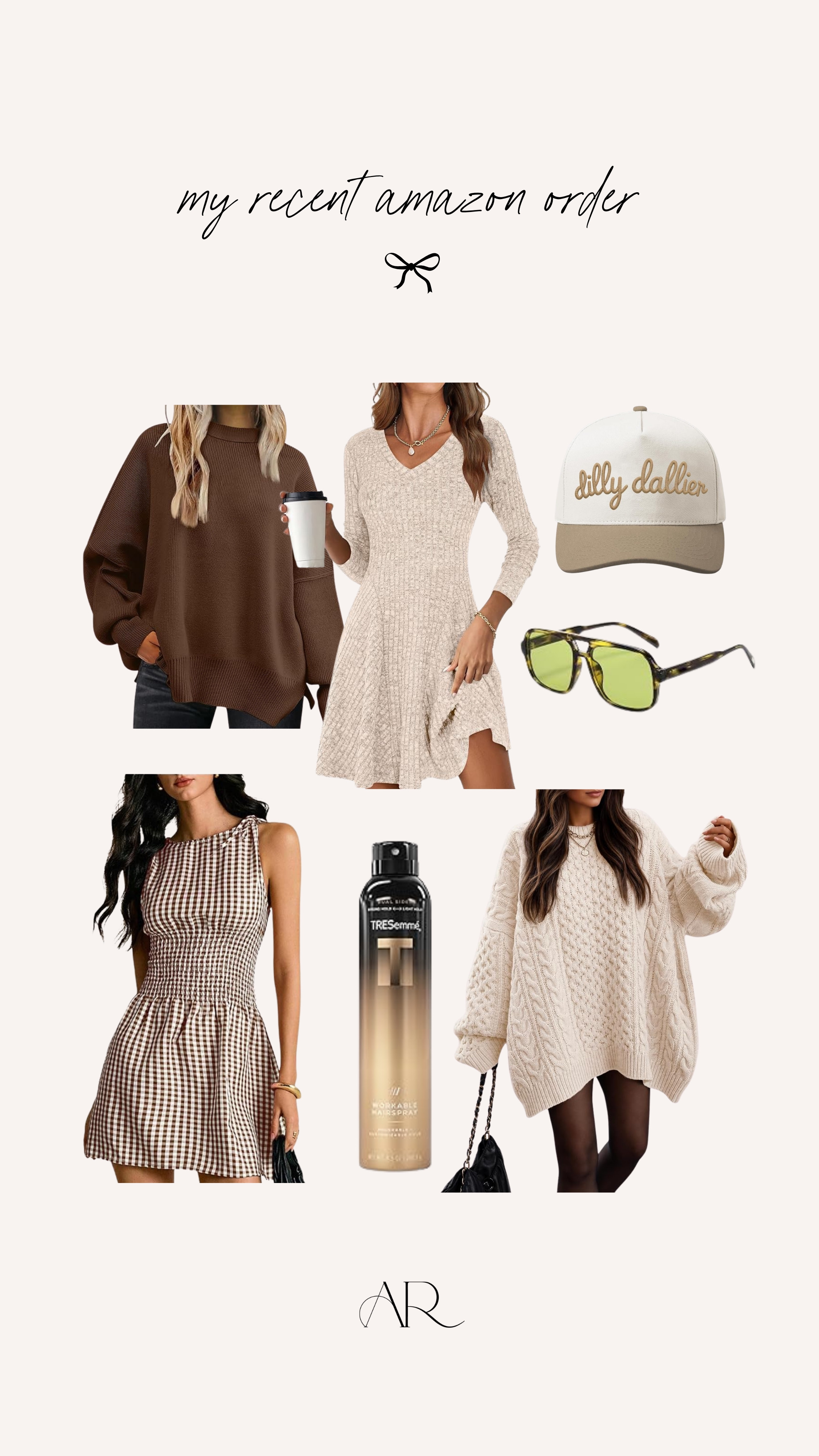 my recent amazon order!! stocking up  on sweaters for fall!!
anti-pooch outfits, hair care, accessories 

 #LTKgrwm #LTKootd #LTKMidsize