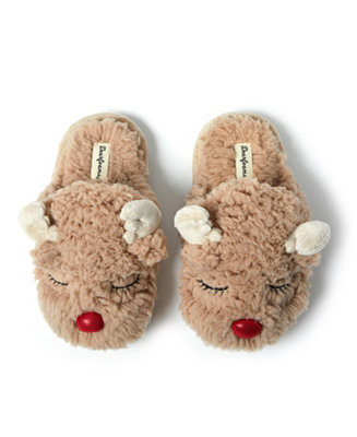 Kids Holiday Christmas Reindeer Scuff Slipper | Macy's
