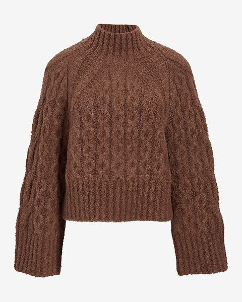 Cozy Cable Knit Mock Neck Sweater | Express
