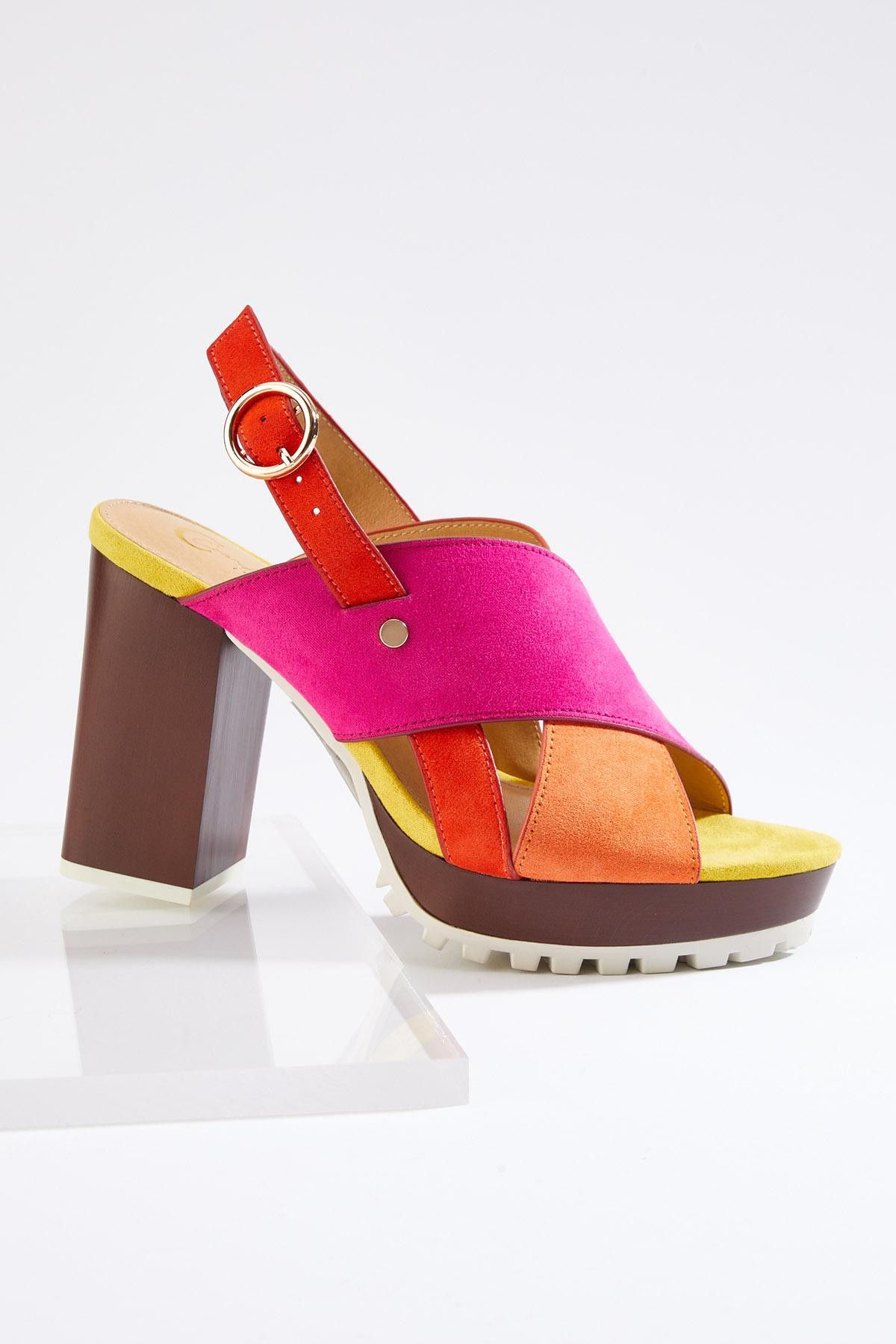Colorblock Platform Sandals | Cato Fashions