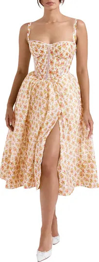 Kelly Floral Print Corset Dress | Nordstrom