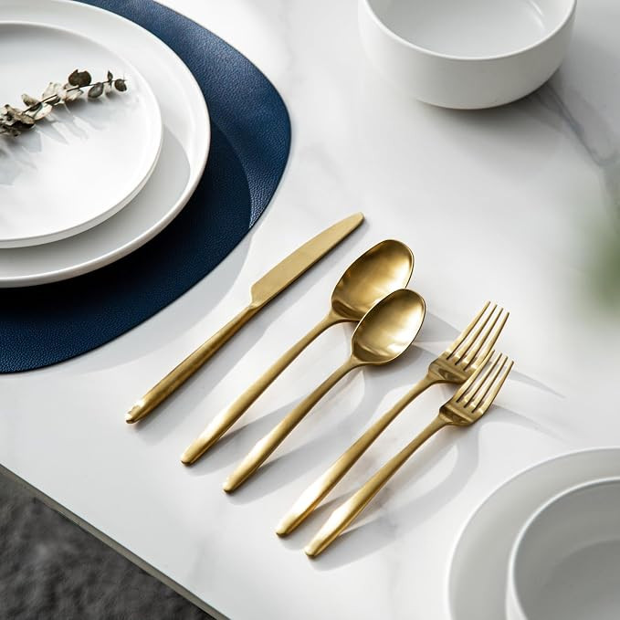 Minimalist 2.0 20-Piece Flatware Set, 18/10 Stainless Steel | Amazon (US)