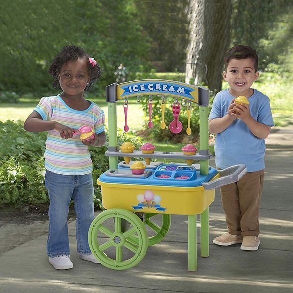 American Plastic Toys Kids My Very Own First Ice Cream Cart Stand Role Play Set | Target