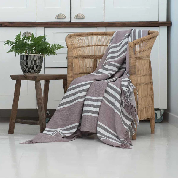 Protea Pinstripe Throw | Thula Tula