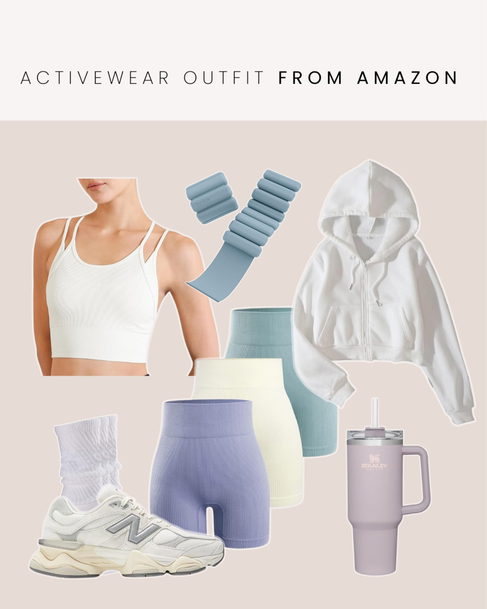 Activewear outfit idea from Amazon — fitness, athleisure, Pilates look, hot girl walk outfit idea, sneakers, new balance, hoodie, Stanley, biker shorts, sports bra, bala bangles 

#LTKActive #LTKfindsunder100 #LTKfitness
