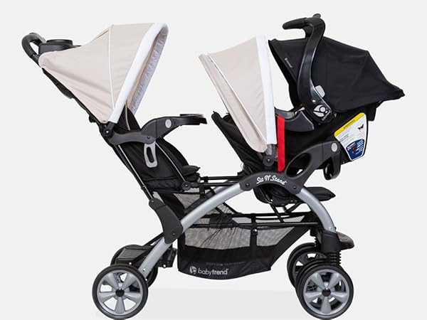 Baby Trend Sit N Stand Compact Easy Fold Toddler Baby Infant Double Stroller with Baby Trend Ally 35 | Amazon (US)