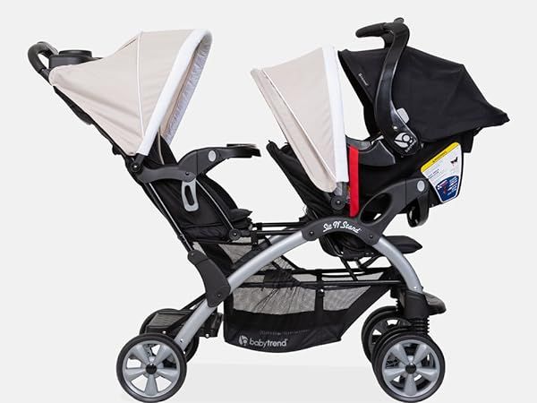 Baby Trend Sit N Stand Compact Easy Fold Toddler Baby Infant Double Stroller with Baby Trend Ally 35 | Amazon (US)
