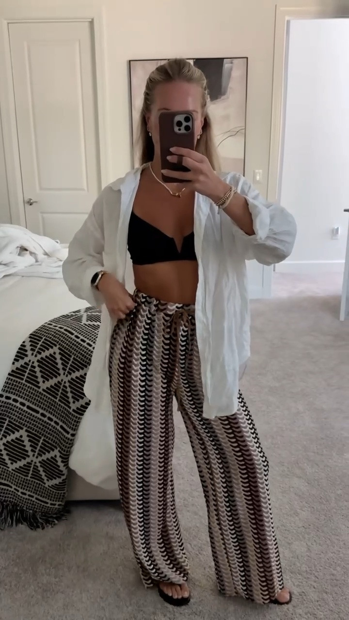 Beach day fit ☀️ Linen top from @Aritzia  + coverup pants from Amazon + black bikini — the easiest beach combo.

beach outfit, beach day, ootd, summer outfit, summer fashion, vacation outfit, resort wear, linen outfit, coverup outfit, bikini, black bikini, Amazon fashion, casual summer style, beach look, summer ootd, vacation style, travel outfit

#LTKootd #LTKSeasonal
