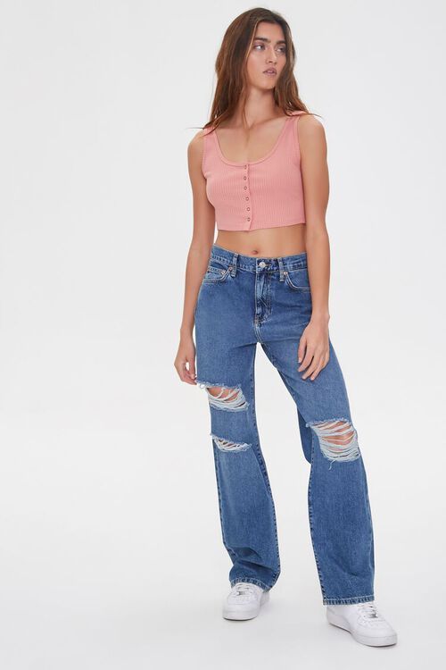 Distressed Straight-Leg Jeans | Forever 21 (US)