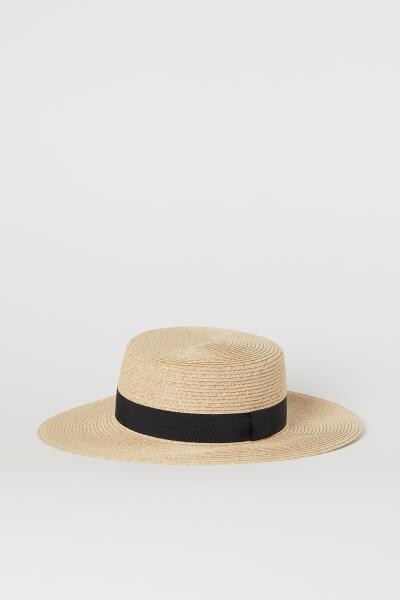 Strohhut - Natur/Schwarz -  | H&M DE | H&M (DE, AT, CH, NL, FI)