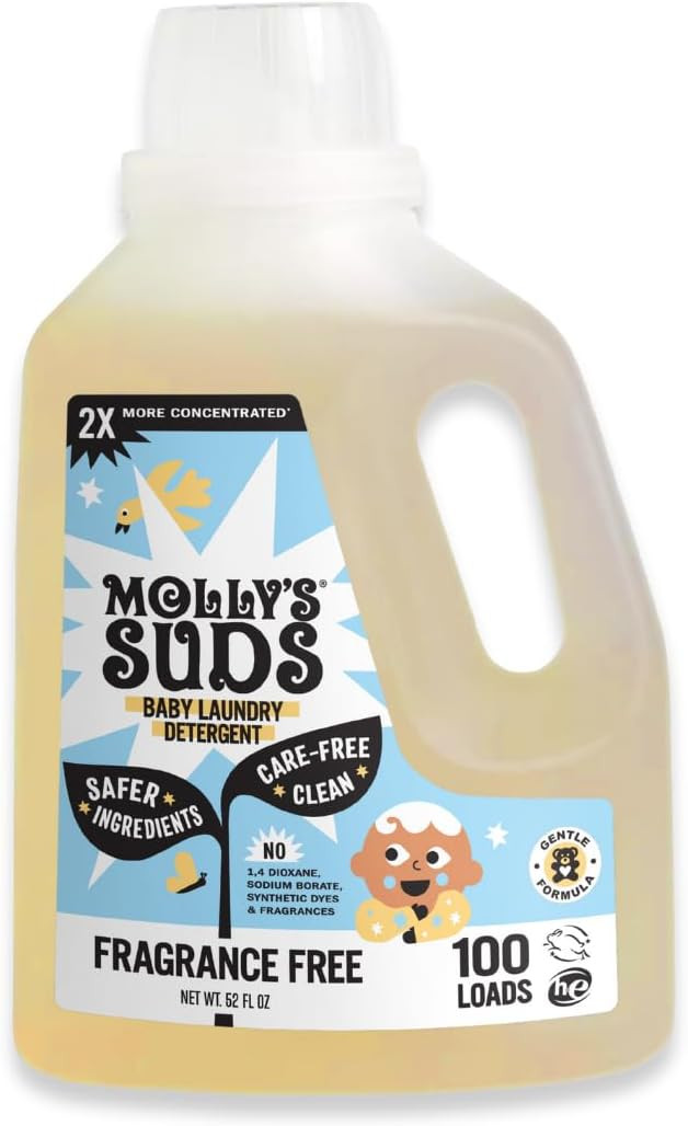 Molly's Suds Baby Liquid Laundry Detergent | Removes Formula, Poop & Spit-Up Stains | Extra Gentl... | Amazon (US)