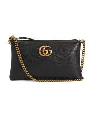 Made In Italy Leather G G Marmont Crossbody With Chain Strap | TJ Maxx