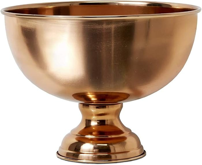 Serene Spaces Living Copper Finish Pedestal Bowl: Versatile Table Centerpiece for Fruit, Treats, ... | Amazon (US)