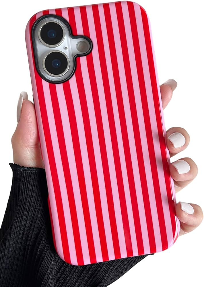Compatible with iPhone 17 Case Cute Aesthetic Striped Phone Case for Women Girl Shockproof Slim T... | Amazon (US)