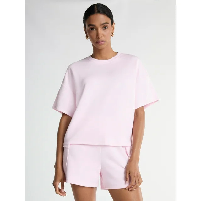 Scoop Women's and Women’s Plus Ultimate ScubaKnit Boxy Tee, Sizes XS-4X | Walmart (US)