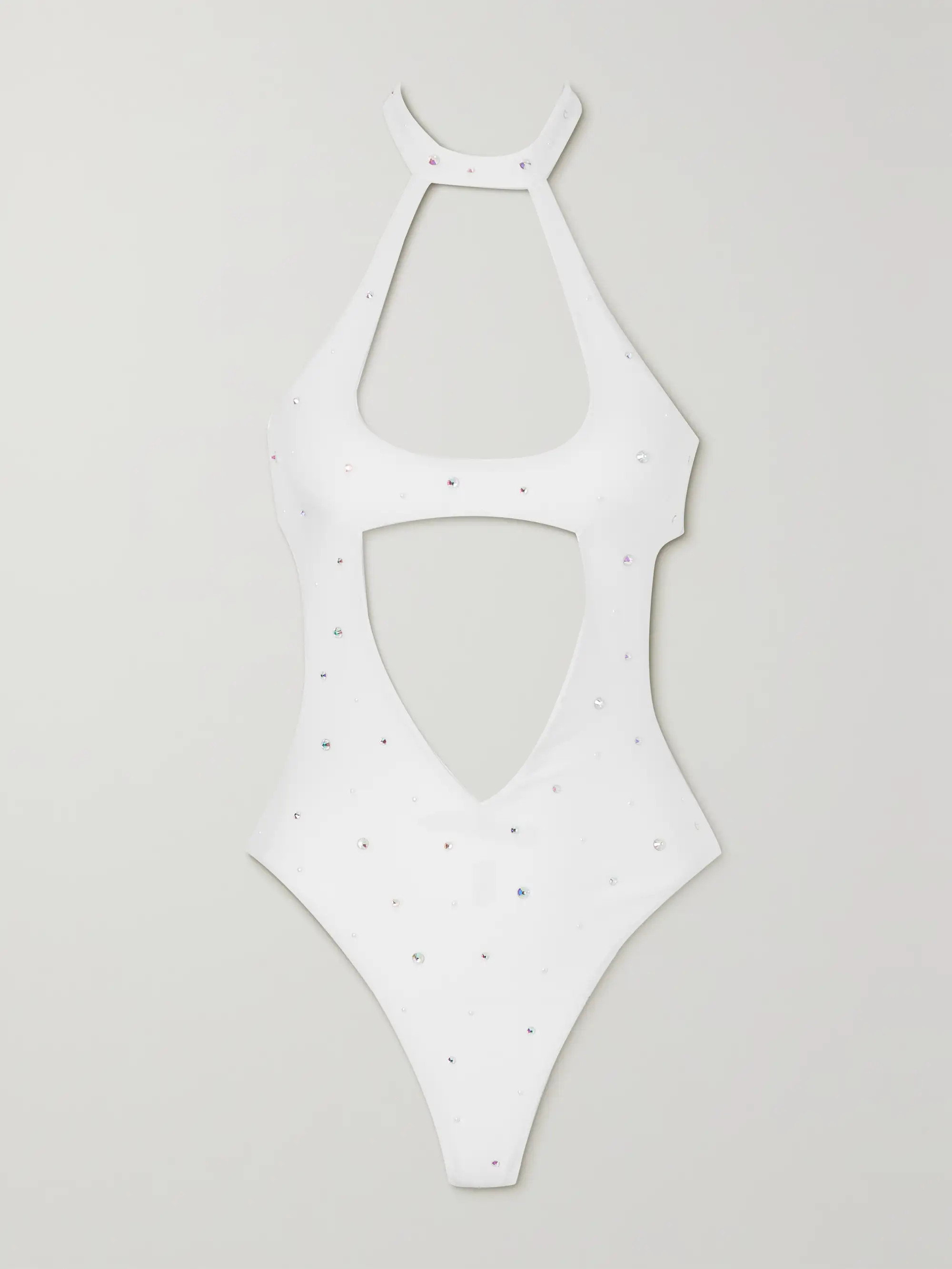 Studded cutout swimsuit | NET-A-PORTER (US)