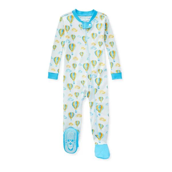 Up in the Clouds Snug Fit Footie Pajamas | Burts Bees Baby