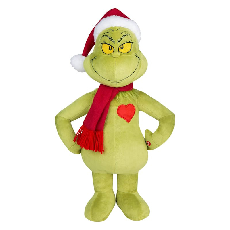 Holiday Greeter-Grinch w/Light Up Heart-OPP SM-Dr. Seuss | At Home