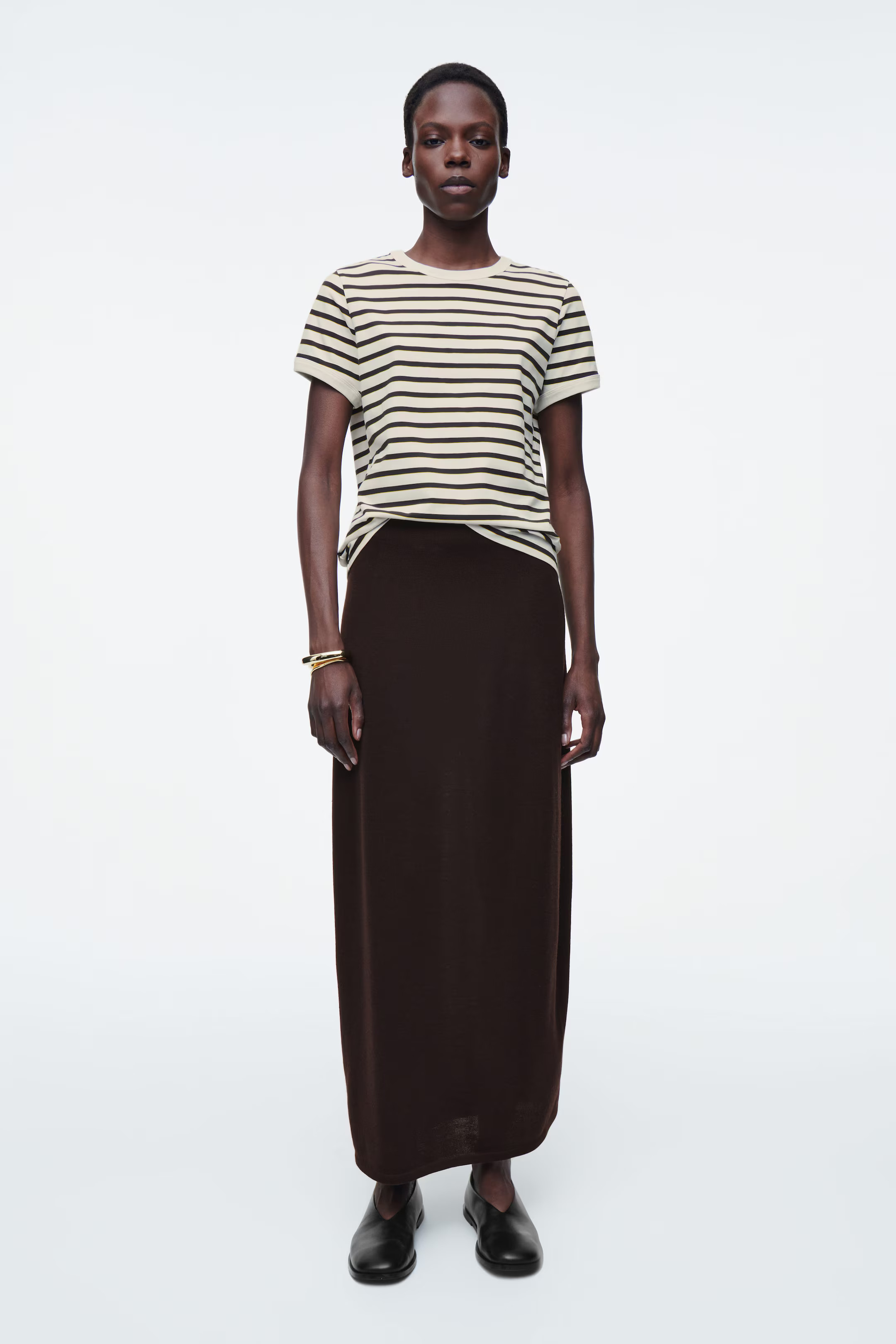 SHRUNKEN RINGER T-SHIRT - WHITE / STRIPED | COS | COS UK