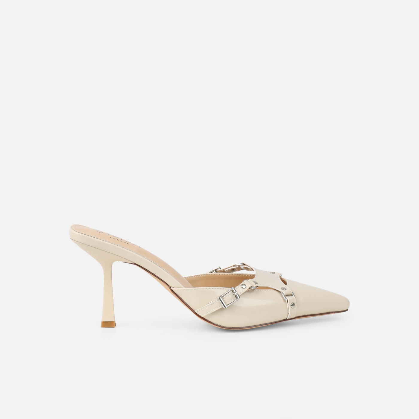 Ankana Stone Buckle Detail Mule Court Shoes | Simmi Shoes