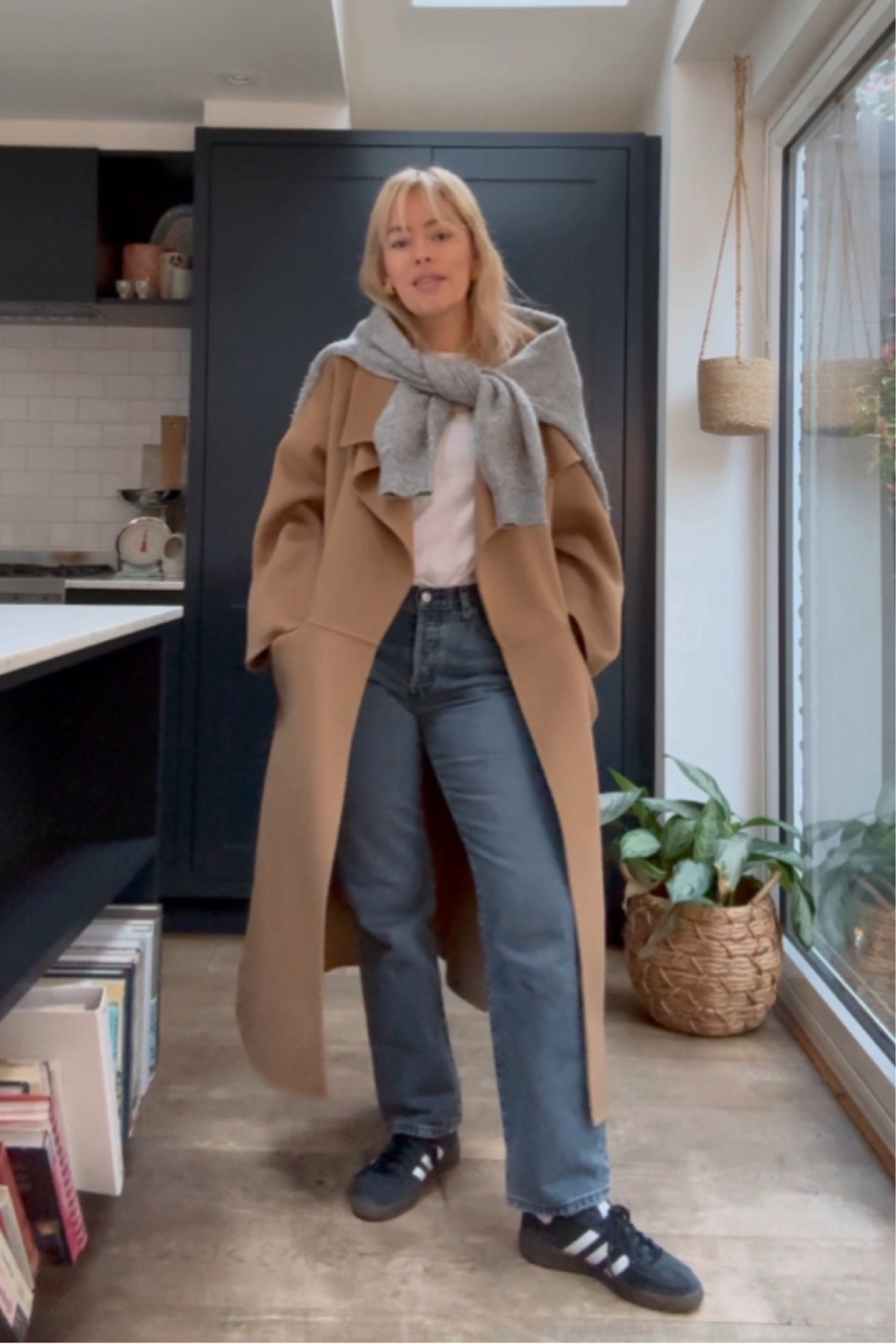 Camel coat, Levi’s jeans, Toteme coat, casual outfit, simple fashion, adidas trainers, white tshirt, gold accessories 

#LTKSeasonal #LTKeurope #LTKstyletip