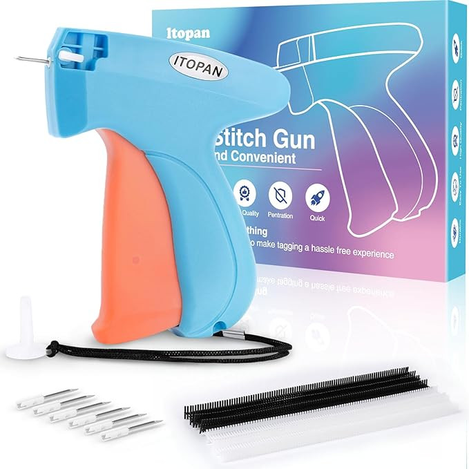 Itopan Tagging Gun for Clothing Stitchy Stitch Gun for Clothes Quick Stitchy Fixes, Clothing Tag ... | Amazon (US)