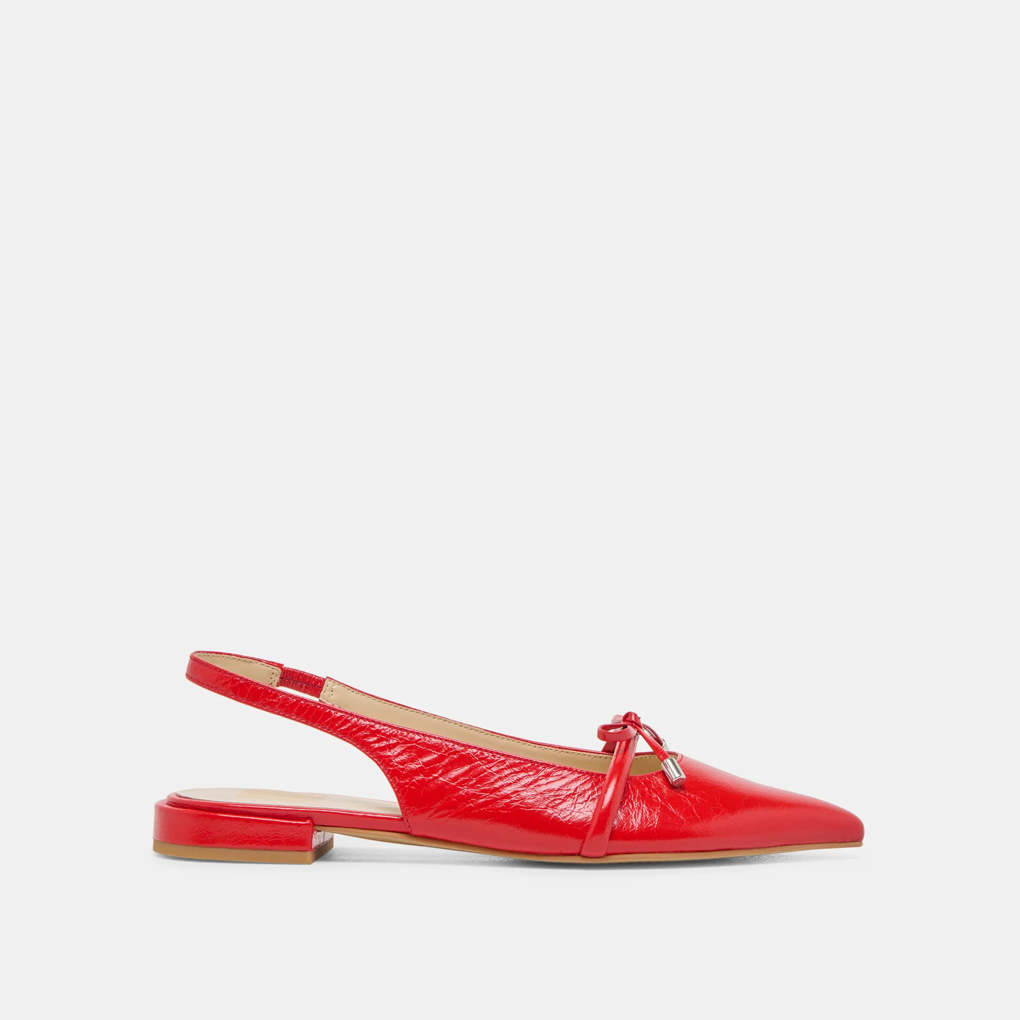 Payge Flats Chili Crinkle Patent | DolceVita.com