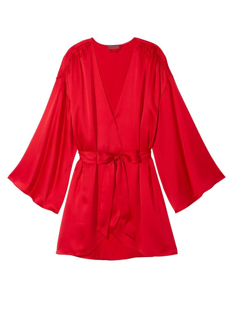 Satin Short Wrap Robe | Victoria's Secret (US / CA )