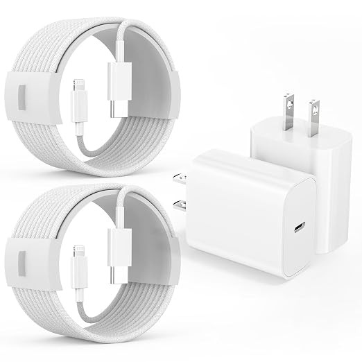 iPhone 14 Charger Fast Charging,Fast Charger i Phone 2Pack 10Foot Extra Long Braid Woven Cable Co... | Amazon (US)